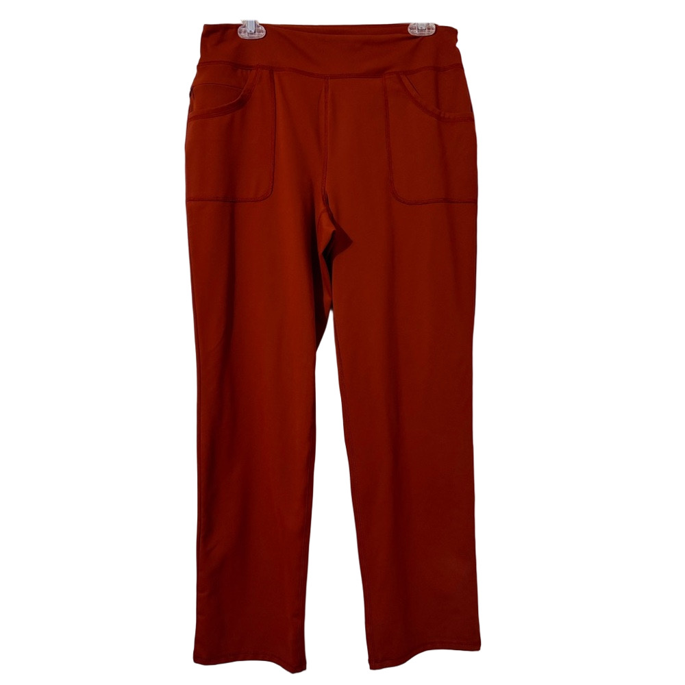 Lands’ End Red Pull On Knit Pants Women’s Medium Stretch Casual Lounge